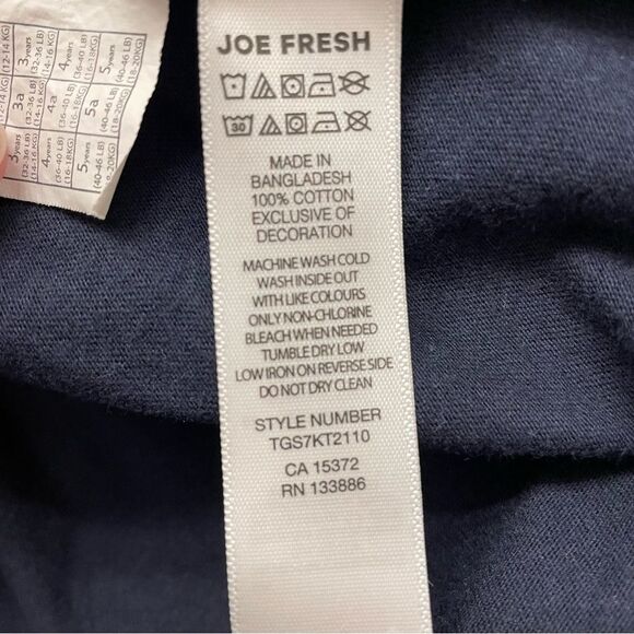 Joe Fresh Tank Tops Set of 2 Navy & Coral w/White Flowers Girl Toddler Size 4 - Picture 7 of 8